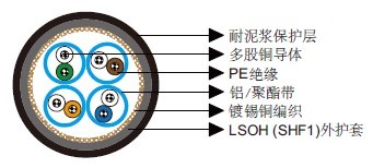 IEC 60092标准耐泥浆Cat 5e S/FTP 0.22mm&sup2;